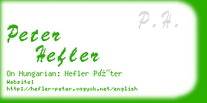 peter hefler business card